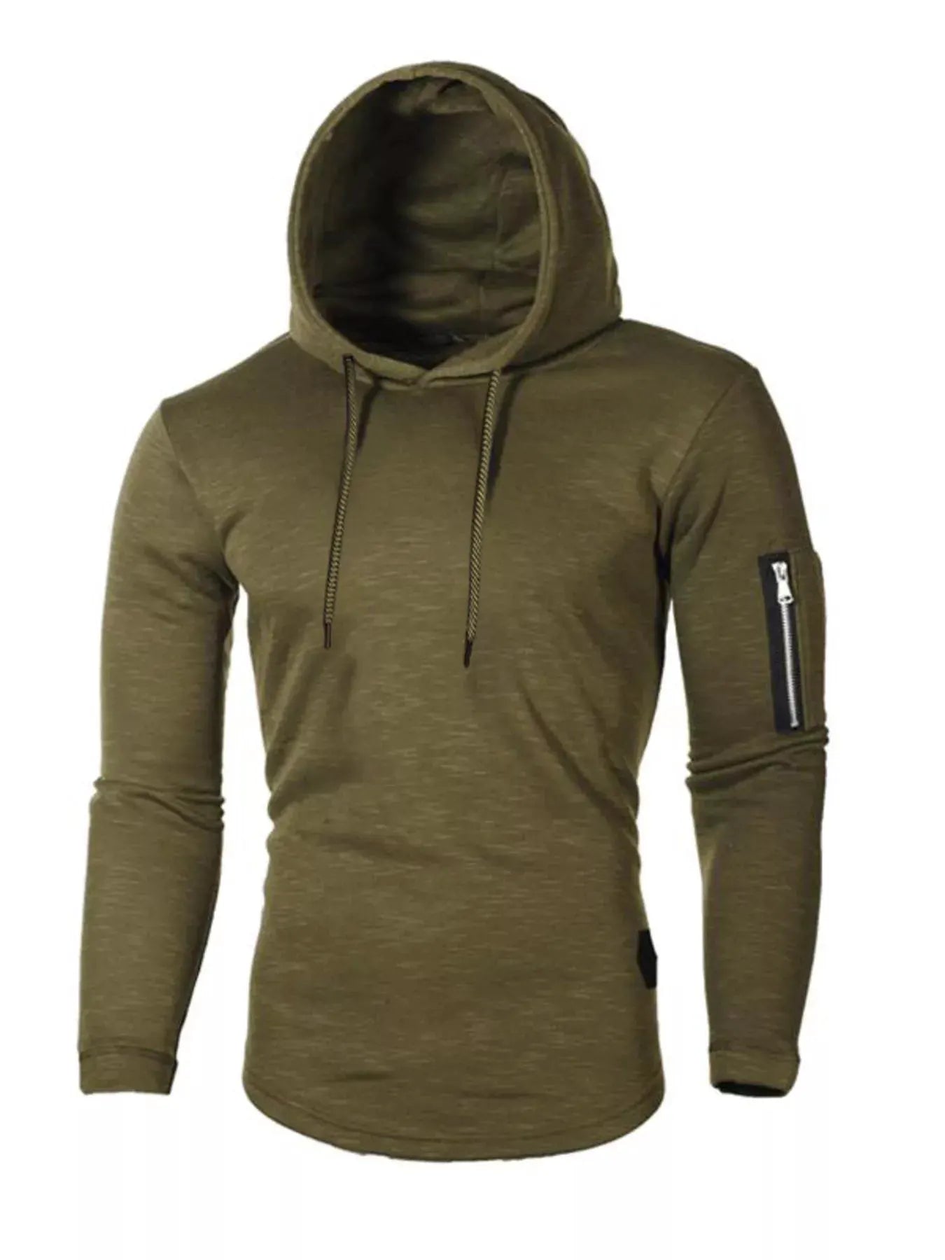 Men's Plus Size Casual Slim Fit Long Sleeve Hoodie by Partner Label
