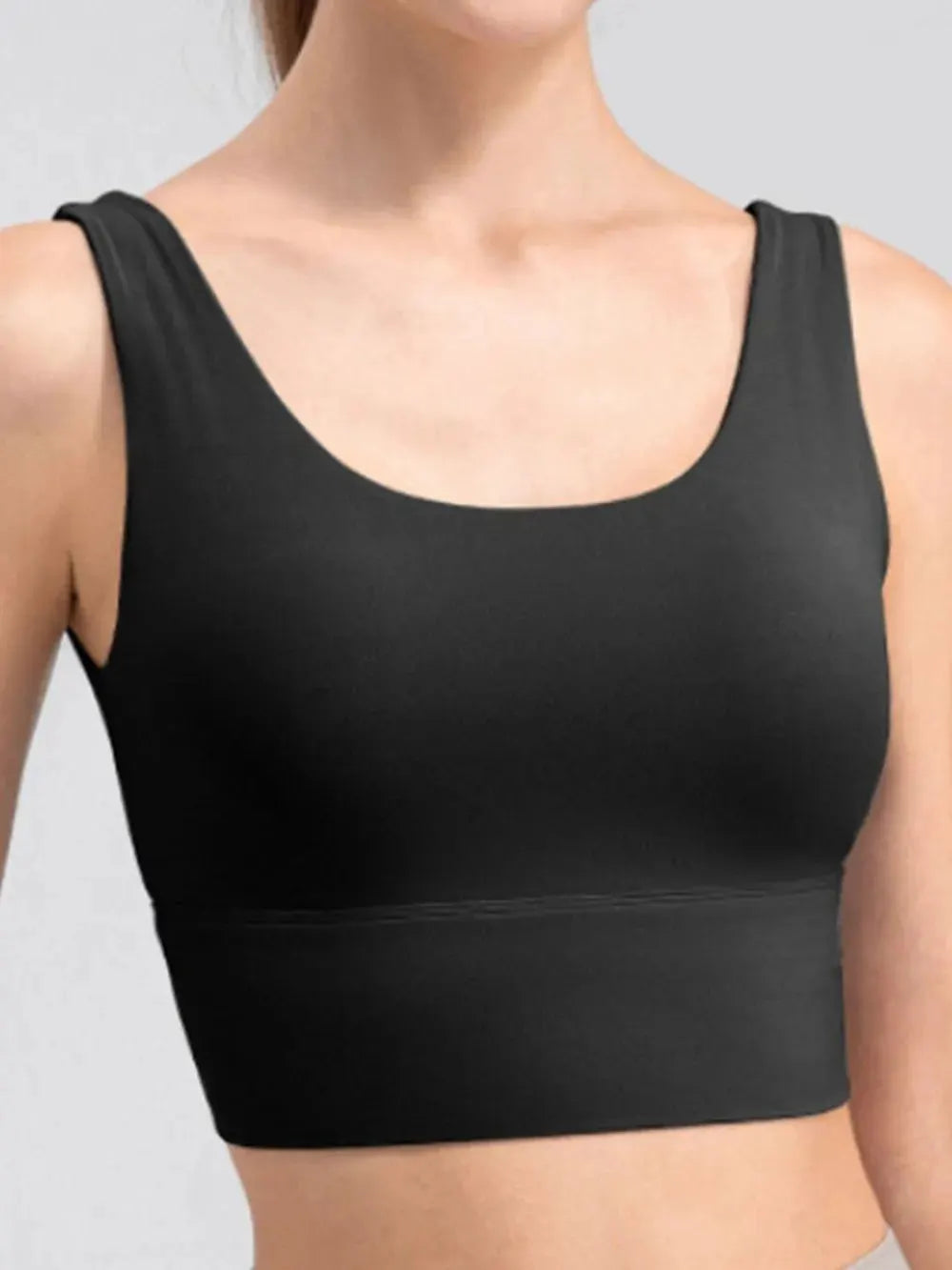 Scoop Neck Wide Strap Active Tank by Partner Label