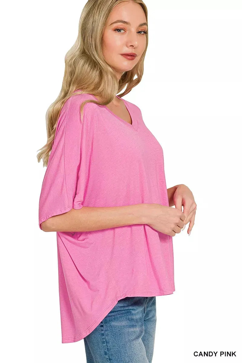 Zenana V-neck Oversized Top & Pants Set by Zenana