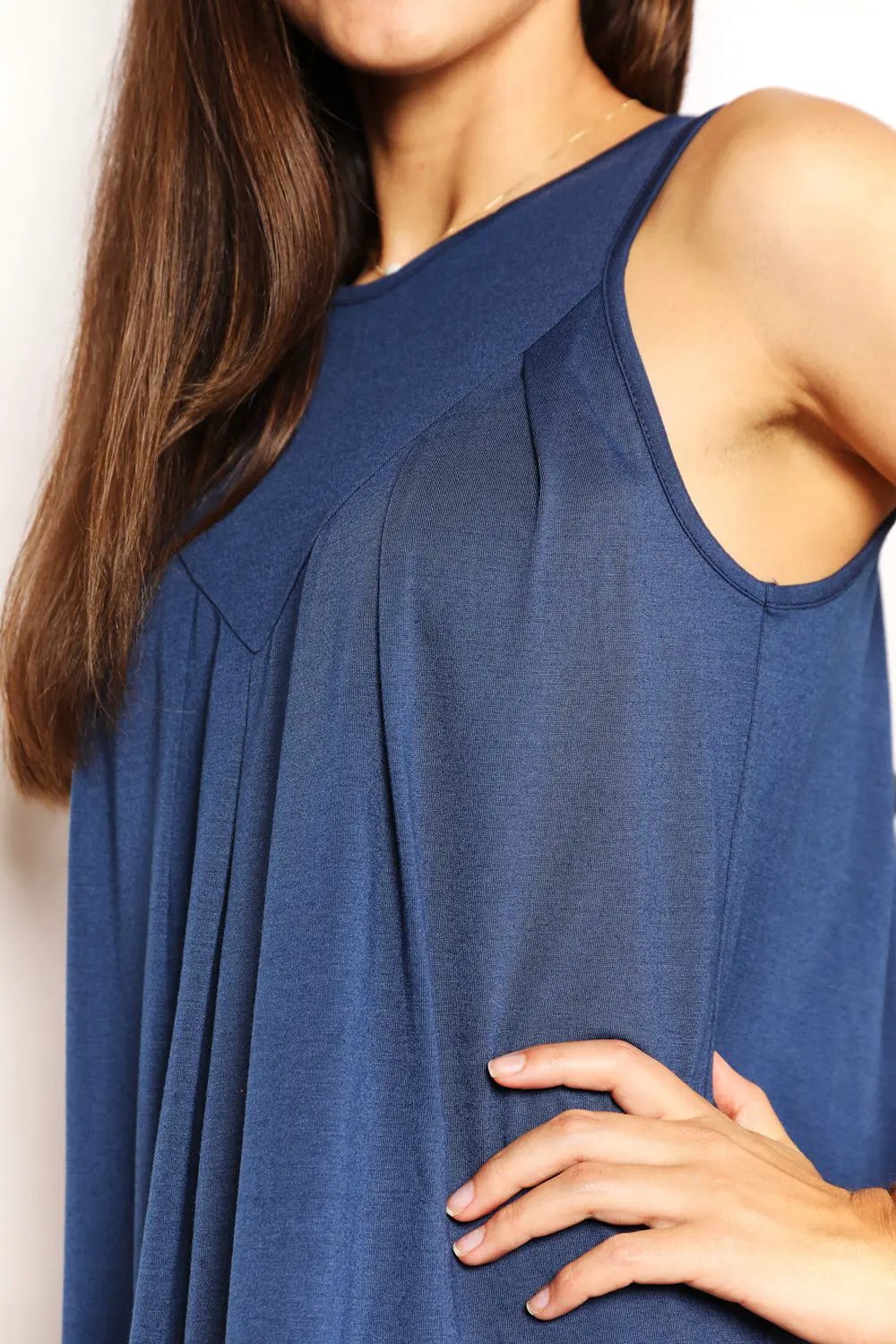 Perfee Round Neck Sleeveless Mini Dress by Partner Label
