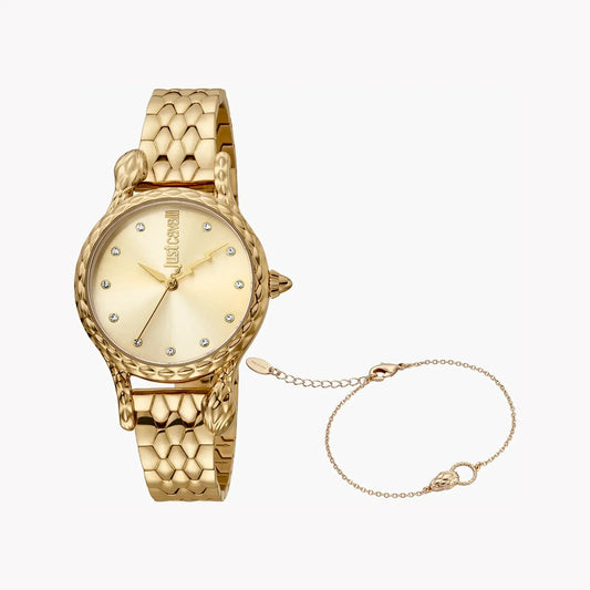 Just Cavalli Women's Gold Watch, Champagne Dial | Jc1l125m0065 by JUST CAVALLI