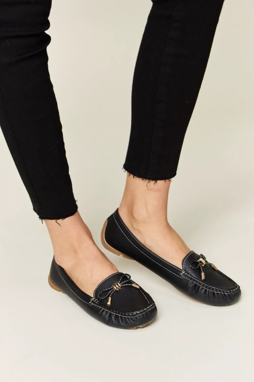 Forever Link Slip On Bow Flats Loafers by Forever Link