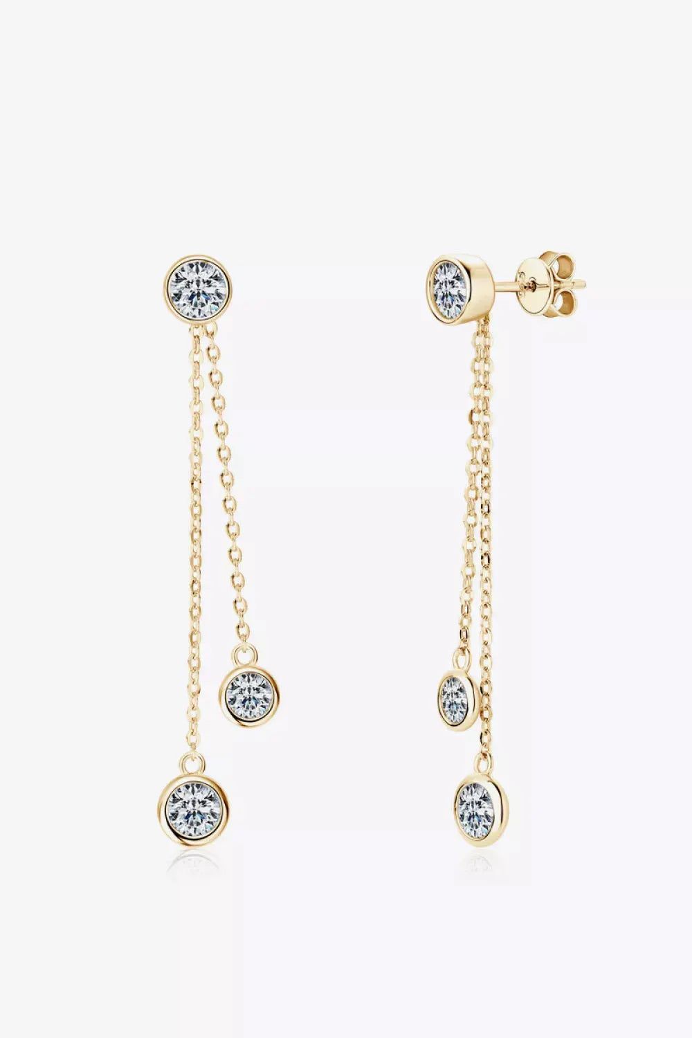 2.6 Carat Moissanite 925 Sterling Silver Earrings by Partner Label