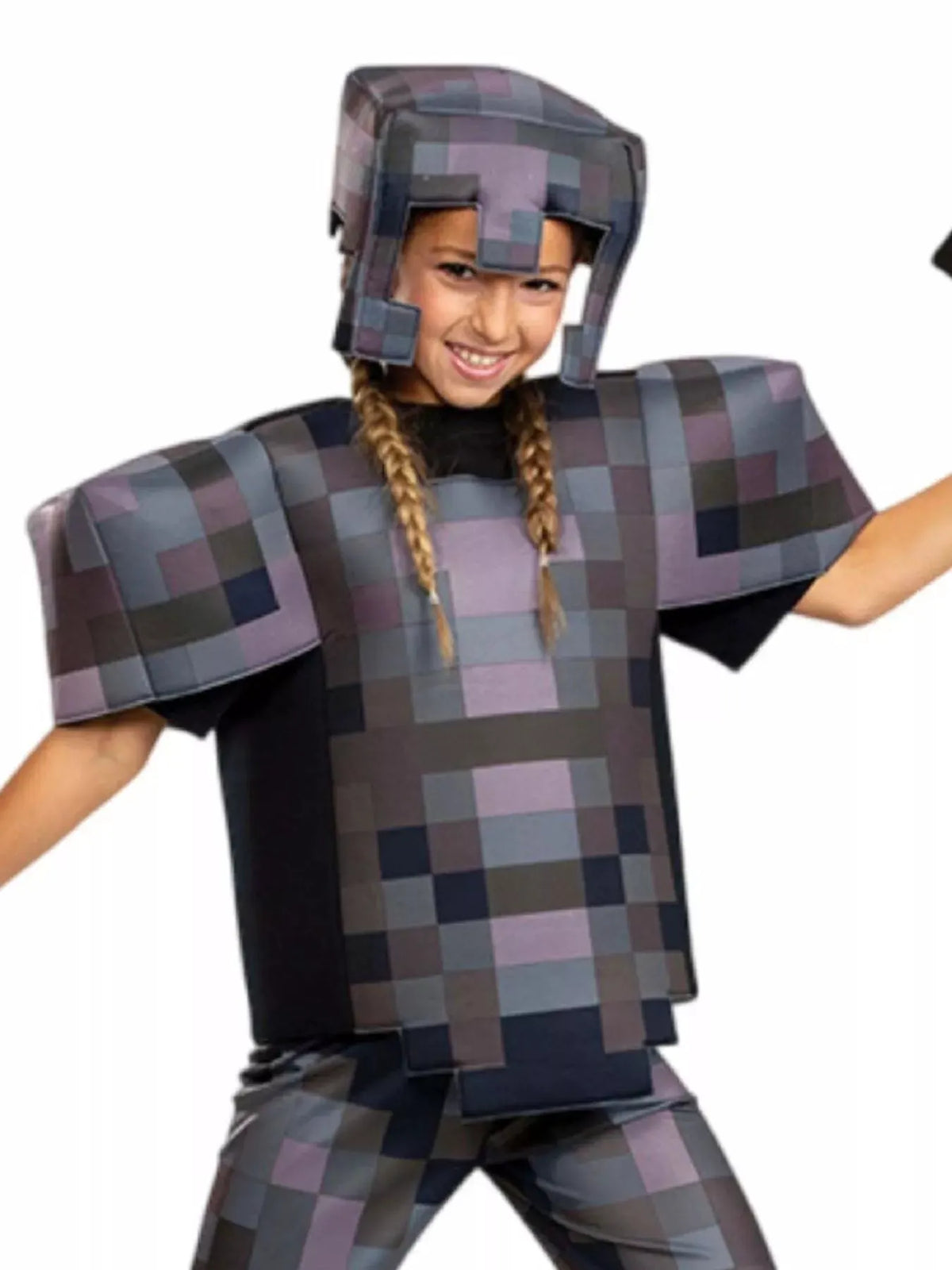 Children's Minecraft Pixelated Print Costume Set by Trendsi