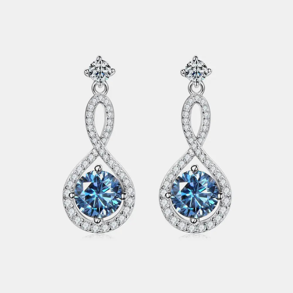 1 Carat Moissanite 925 Sterling Silver Earrings by Partner Label