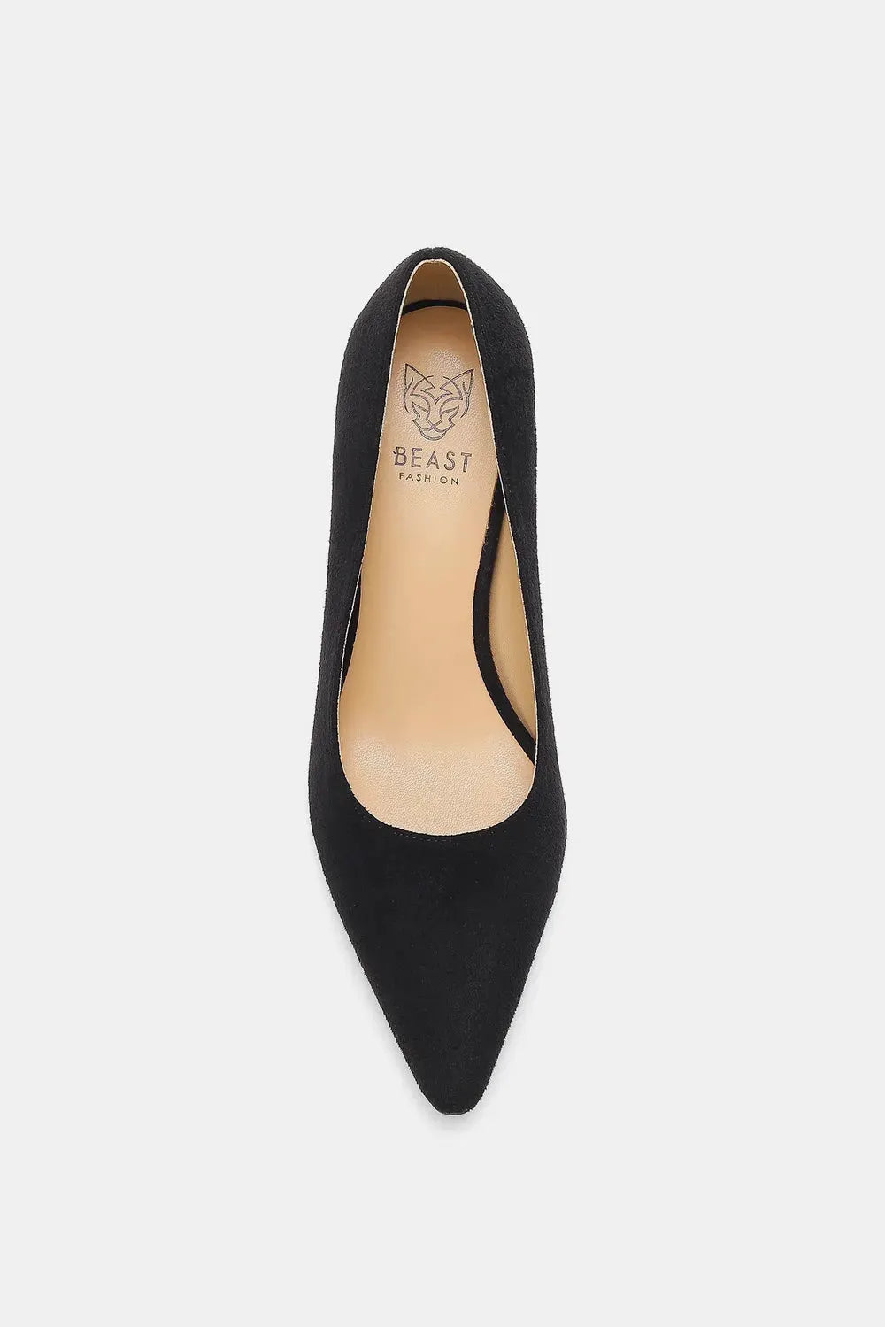 Beast Fashion Faux Suede Point Toe Pumps by Beast Fashion