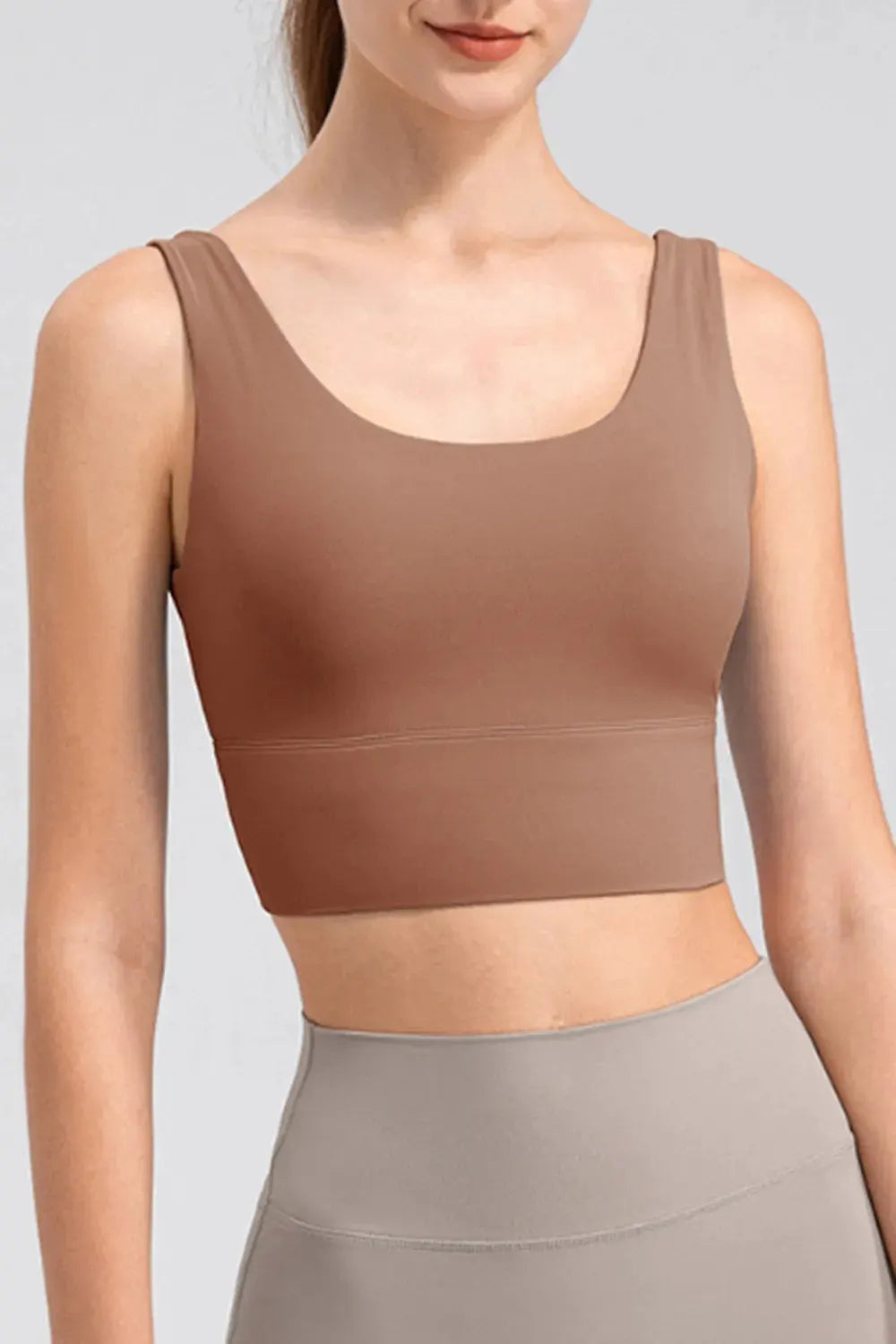Scoop Neck Wide Strap Active Tank by Partner Label
