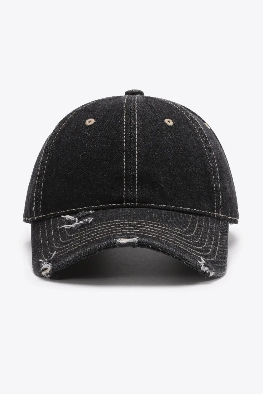 Distressed Adjustable Baseball Cap by Partner Label
