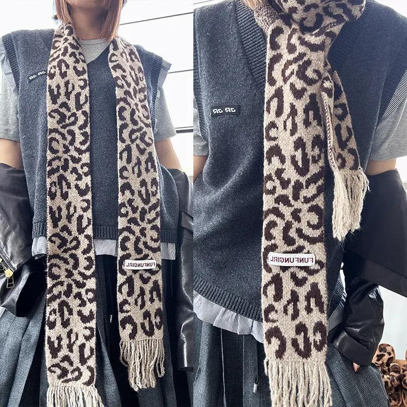 Korean Style High-grade Wool Knitted Small Scarf by Maiden-Art