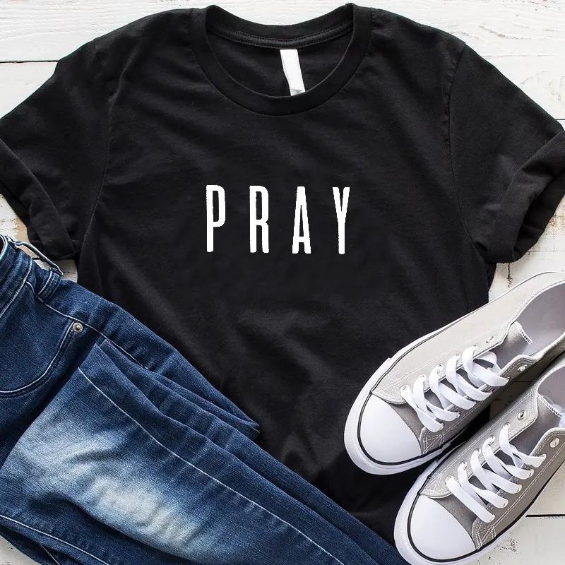 Pray Christian T Shirts Fashion Clothes Women's Tshirt tops by Maiden-Art