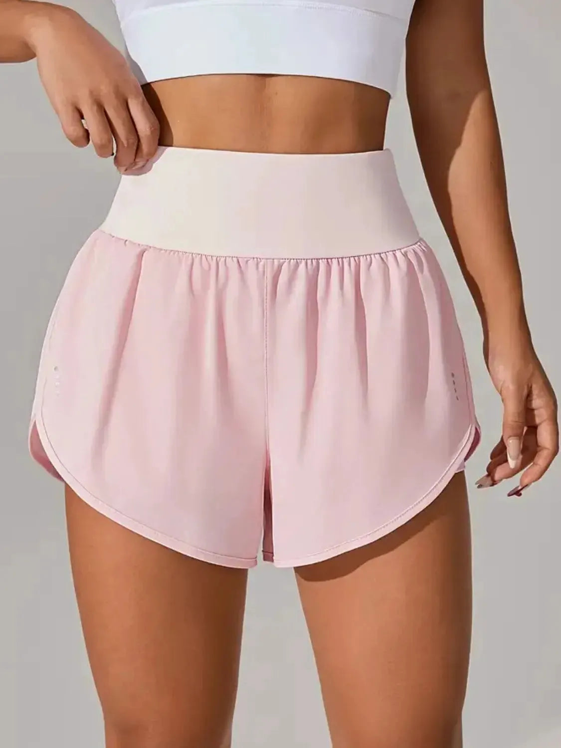 Pocketed High Waist Active Shorts by Partner Label