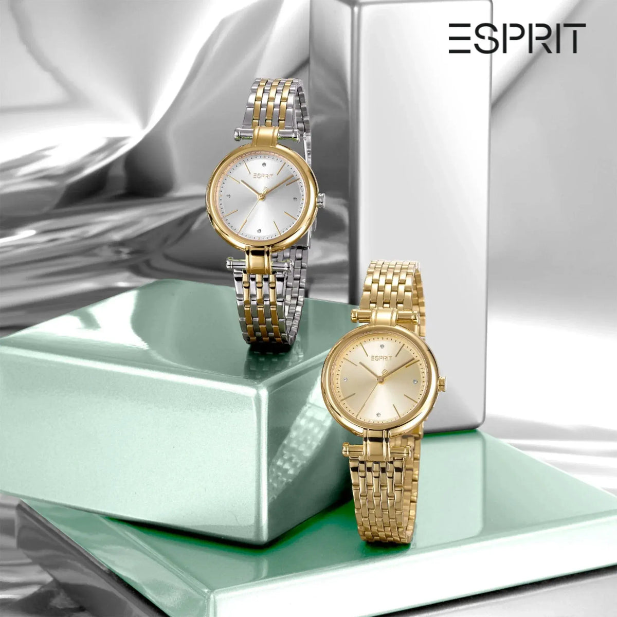 Esprit Women's Gold Stainless Steel Watch, Champagne Dial | Es1l049m0055 by ESPRIT