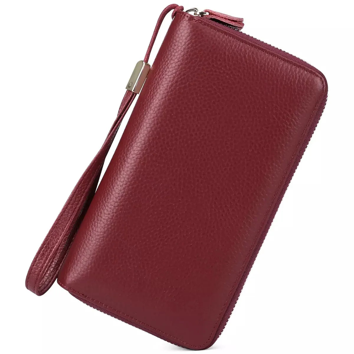 Double Zipper Leather Wallet by Partner Label