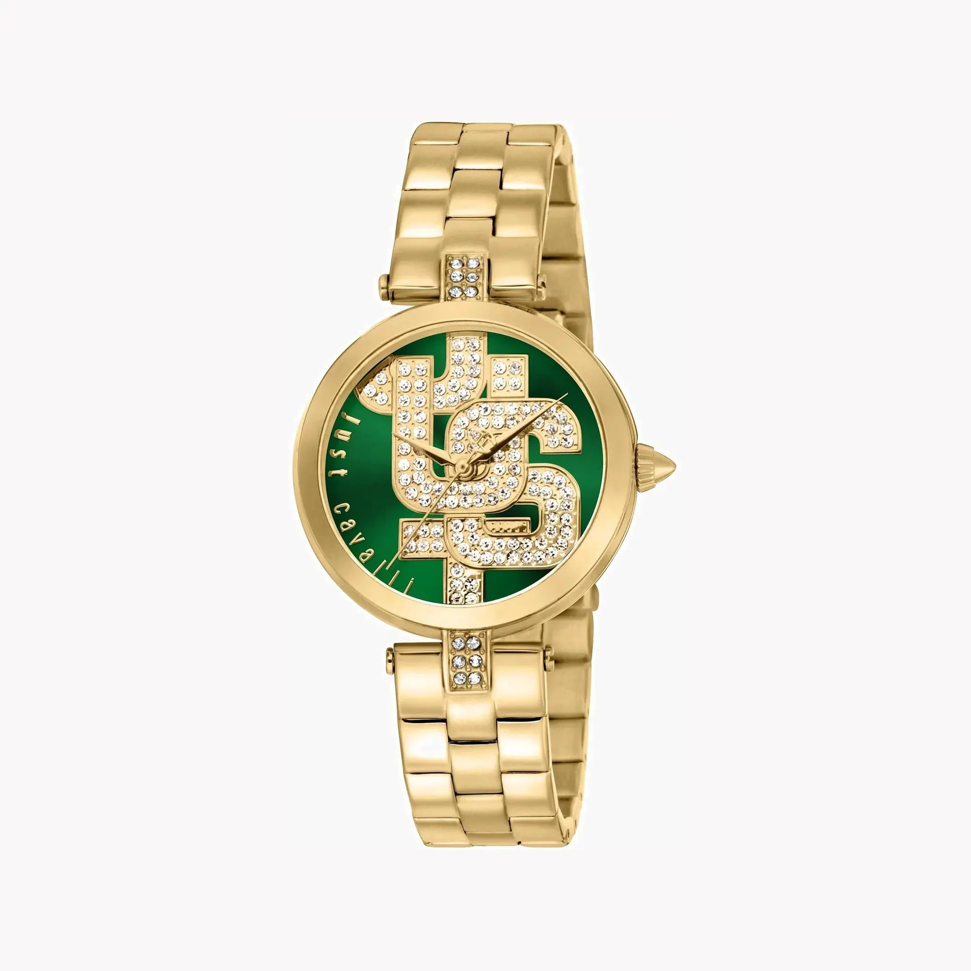 Just Cavalli Women's Gold Stainless Steel Watch, Green Dial | Jc1l241m0065 by JUST CAVALLI