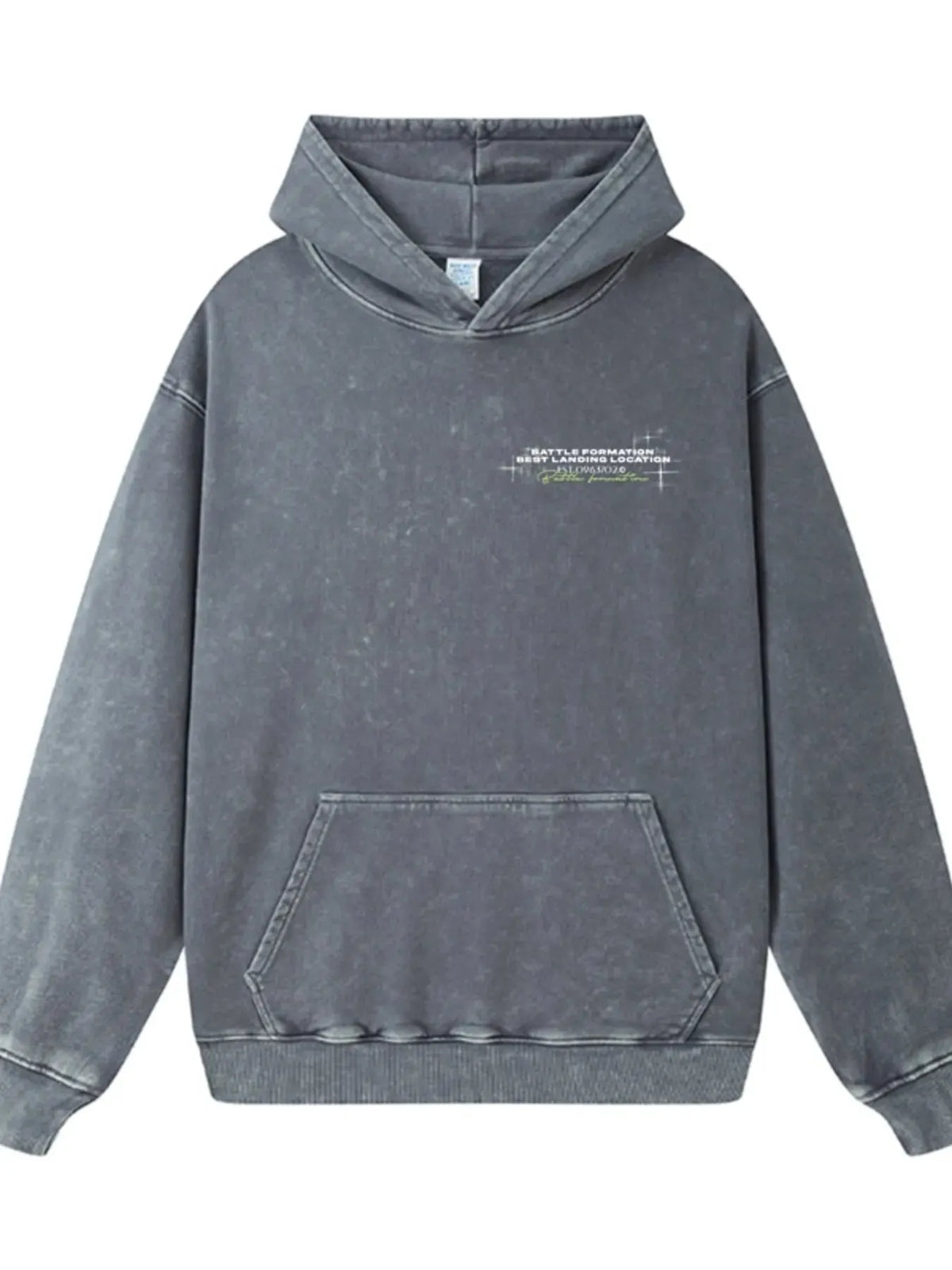 Men's Kangaroo Pocket Long Sleeve Hoodie by Trendsi