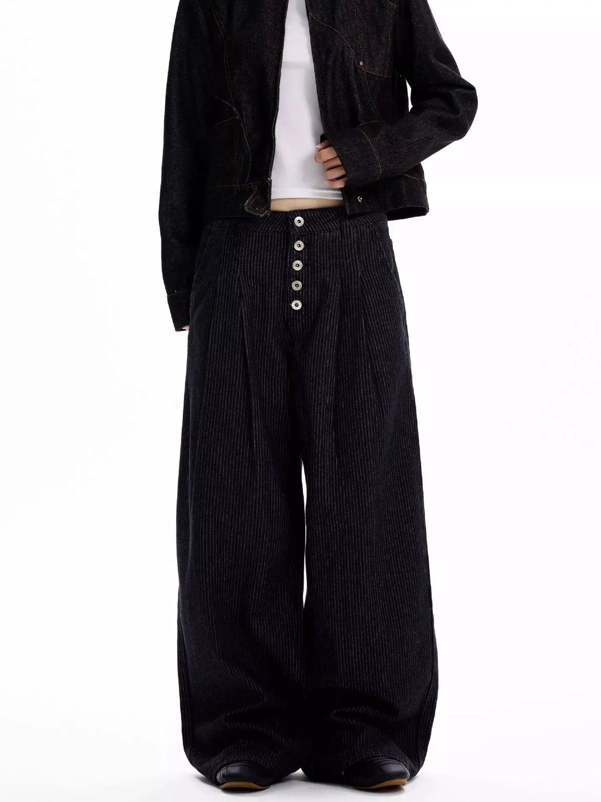Men's Full Size Button Fly Wide Leg Jeans Plus Size by Partner Label