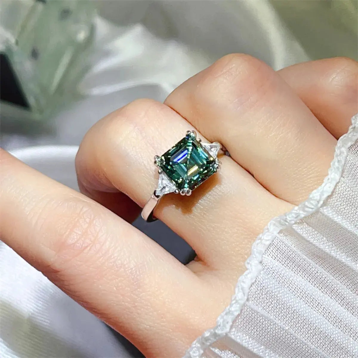 3 Carat Moissanite 925 Sterling Silver Ring by Partner Label