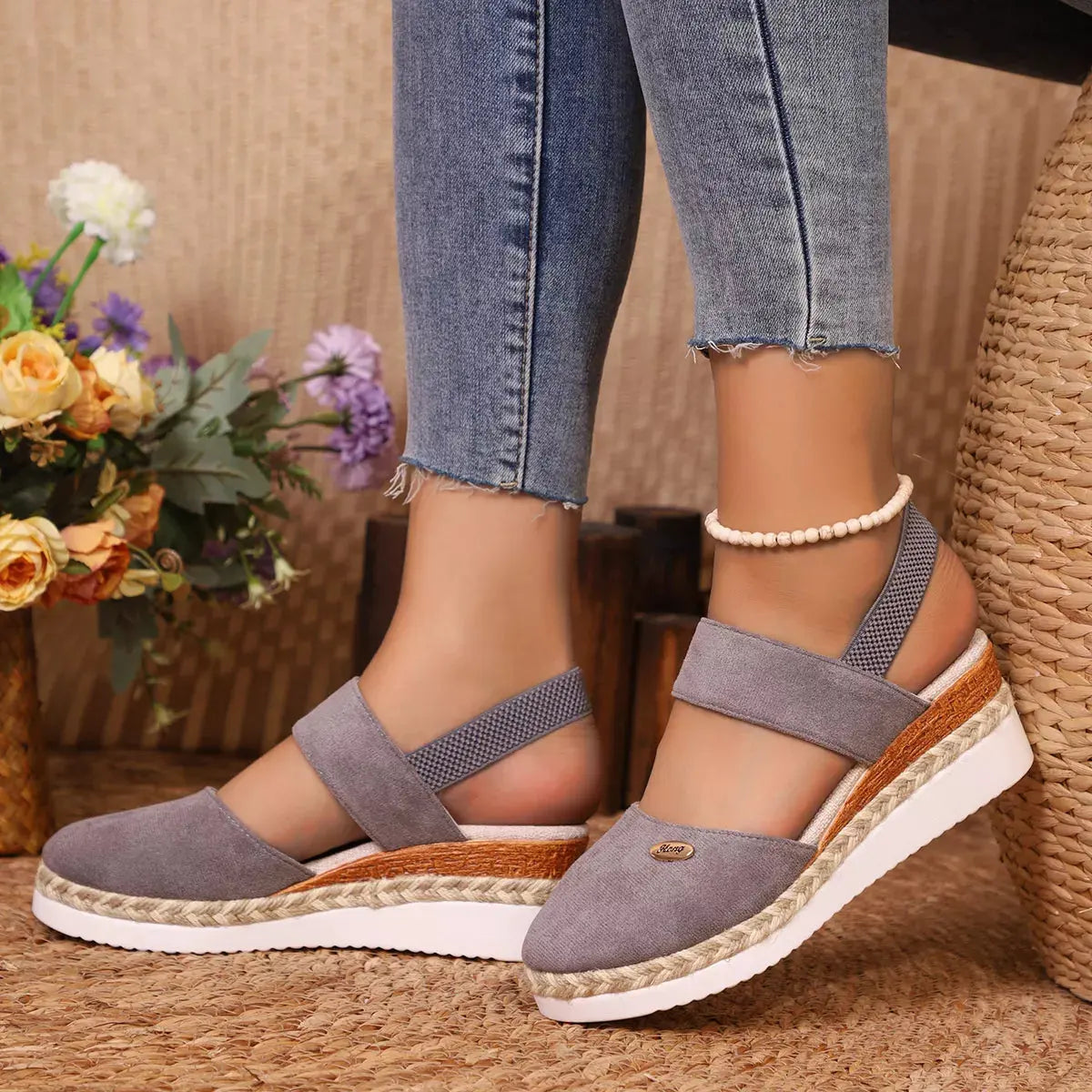 Espadrille Wedge Sandals with Ankle Strap | Partner Labels Selection by Partner Label