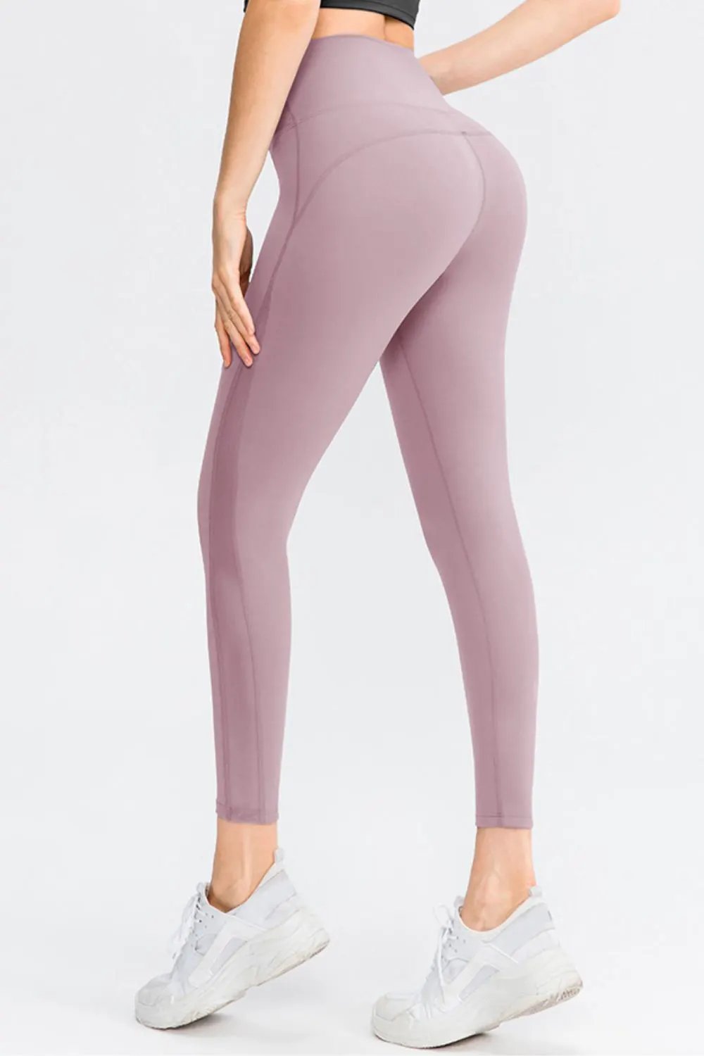 Wide Waistband Slim Fit Long Sports Pants by Partner Label