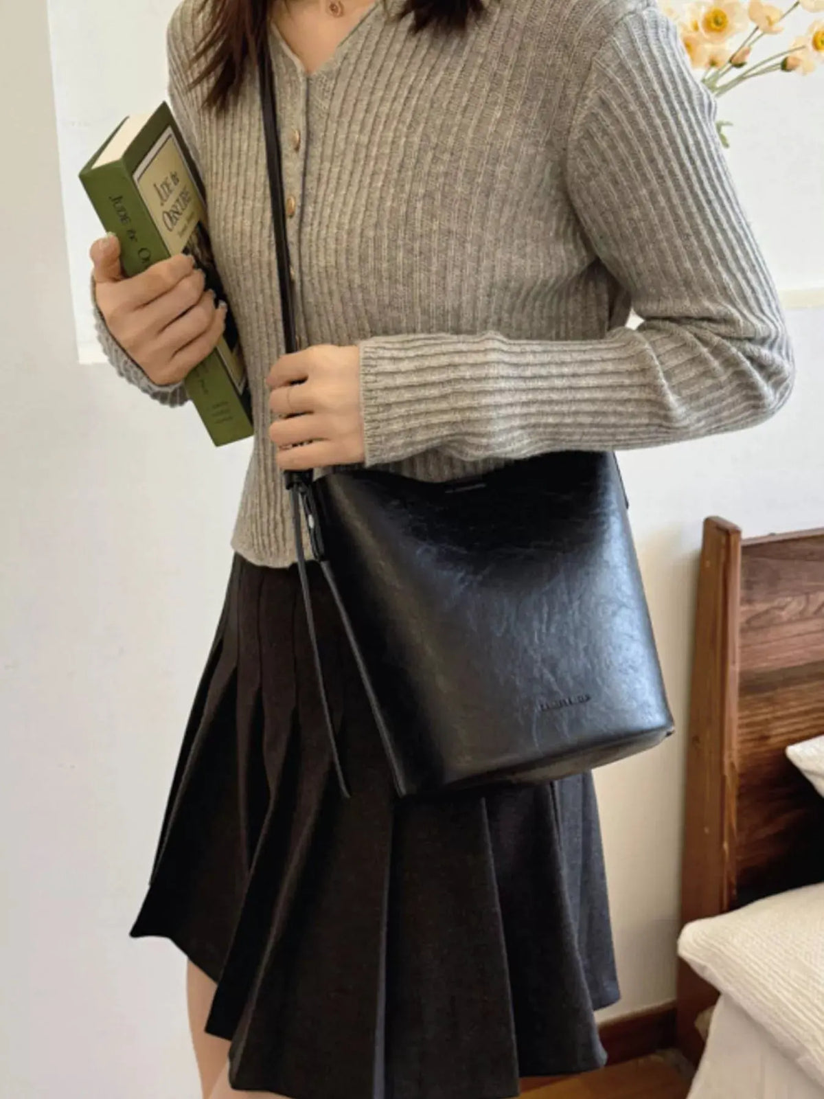 Vintage Style Bucket Crossbody Bag by Partner Label