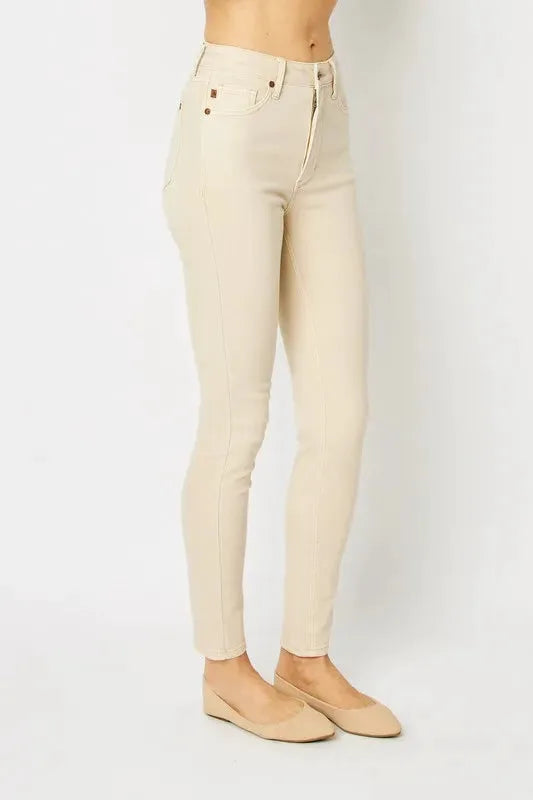 Judy Blue Full Size Garment Dyed Tummy Control Skinny Jeans by Judy Blue