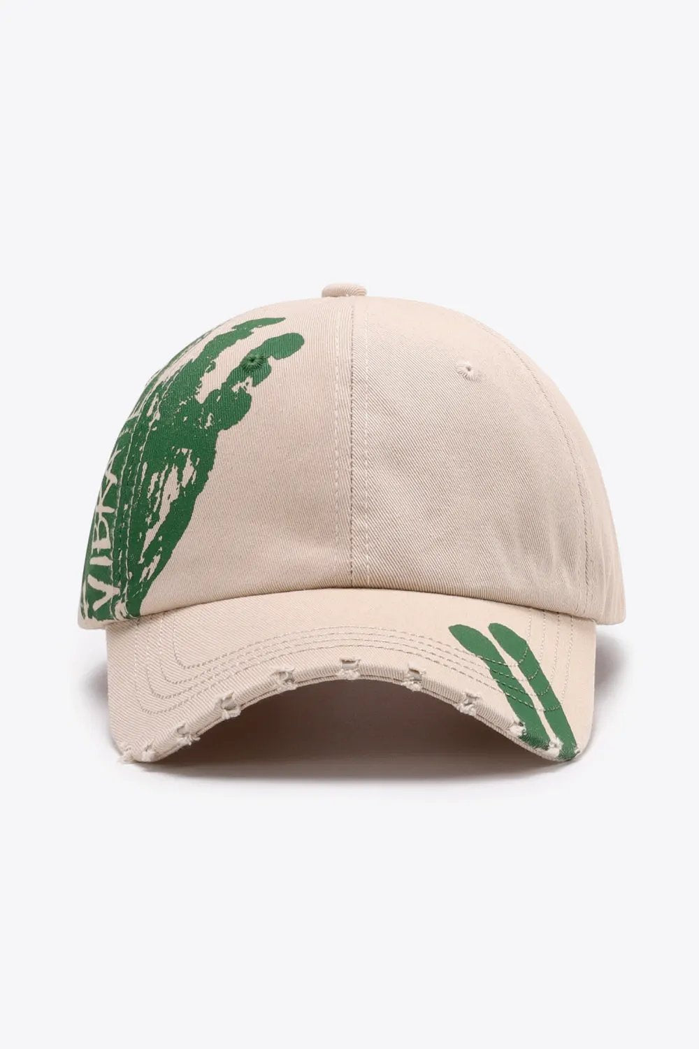 VIBRA Graphic Distressed Adjustable Baseball Cap by Partner Label
