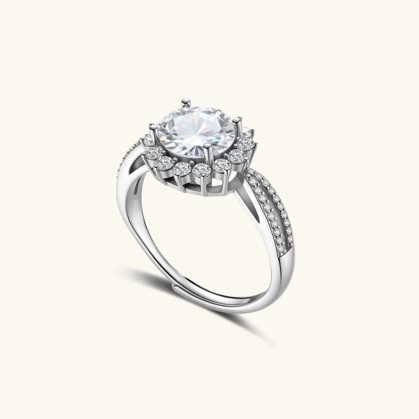 Stellar Halo Moissanite Ring | Equanimity Essence by Equanimity Essence.