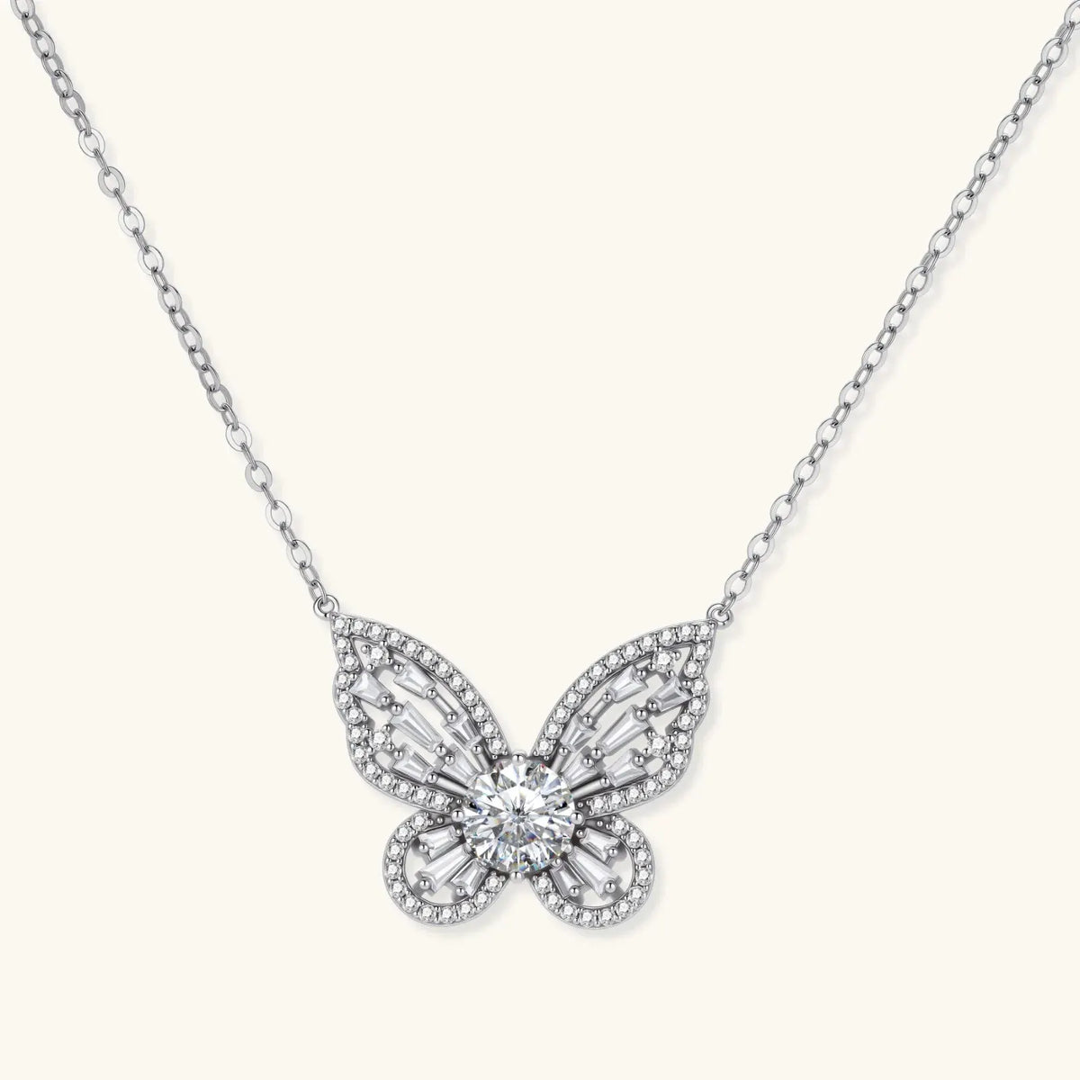 Radiant Butterfly Moissanite Necklace | Equanimity Essence by Equanimity Essence.