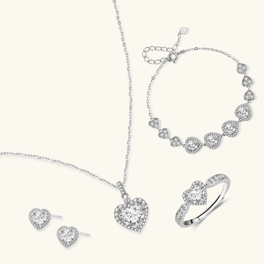 Heart Symphony Moissanite Set by Equanimity Essence.
