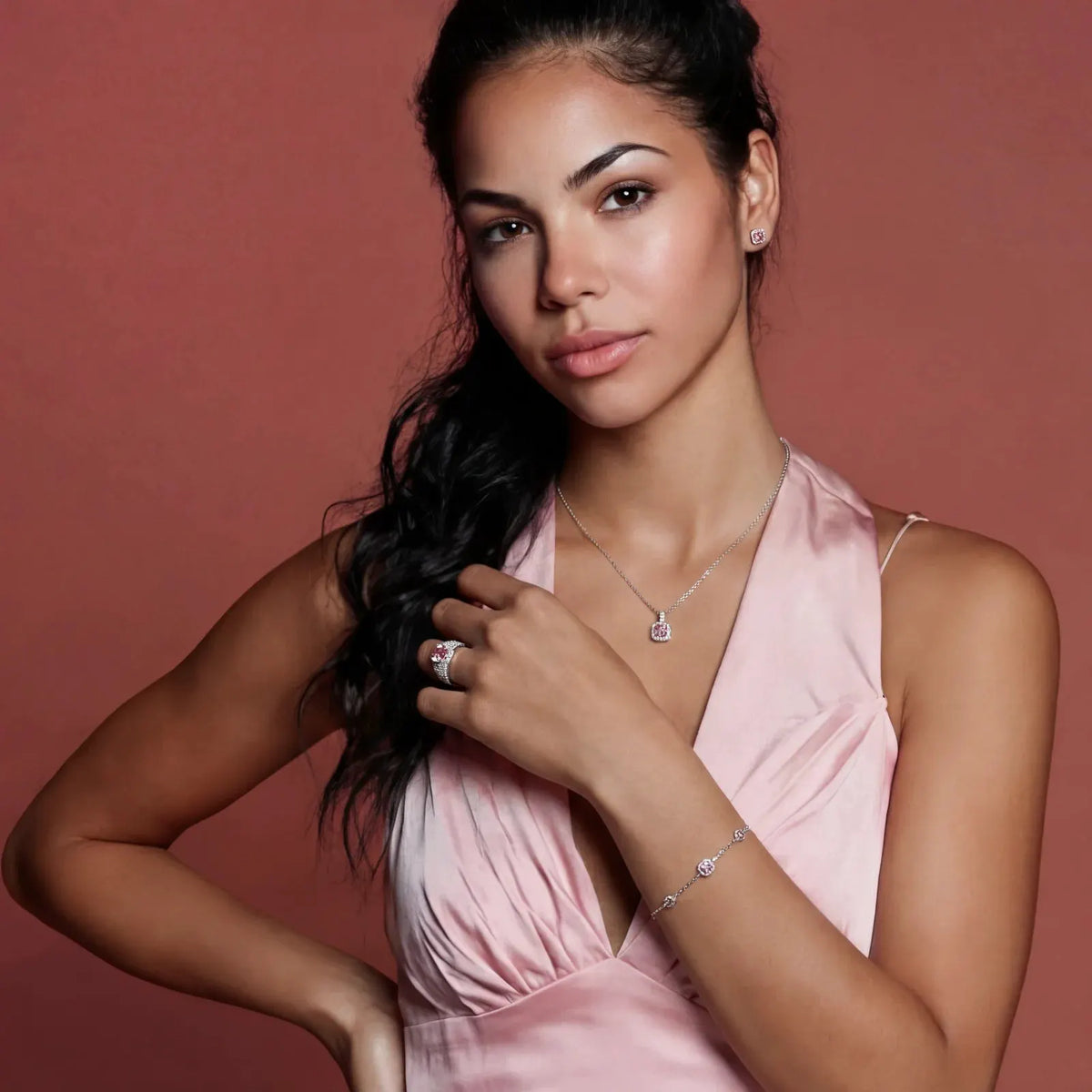 Blush Dreams Moissanite Set by Equanimity Essence.