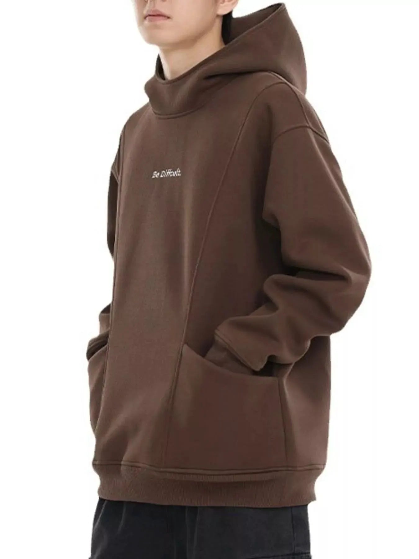Men's Plus Size Letter Long Sleeve Hoodie by Trendsi