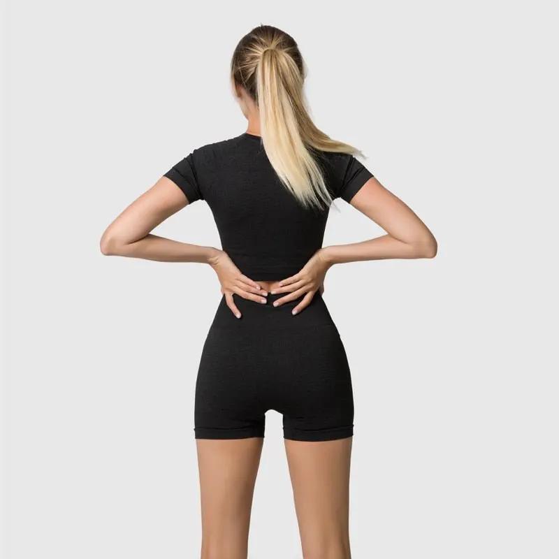 2/3/5PCS Seamless Women Yoga Set Workout Sportswear Gym Clothing Fitness Long Sleeve Crop Top High Waist Leggings Sports Suits by Vimost Shop