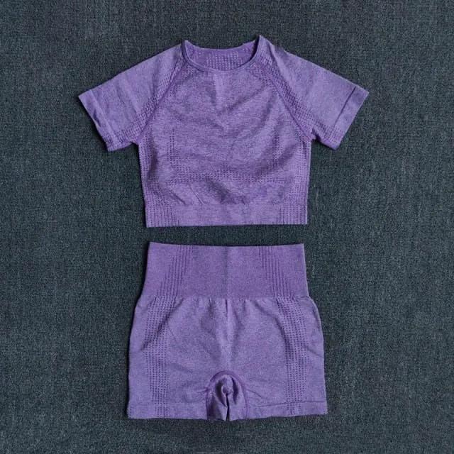 2/3/5PCS Seamless Women Yoga Set Workout Sportswear Gym Clothing Fitness Long Sleeve Crop Top High Waist Leggings Sports Suits by Vimost Shop