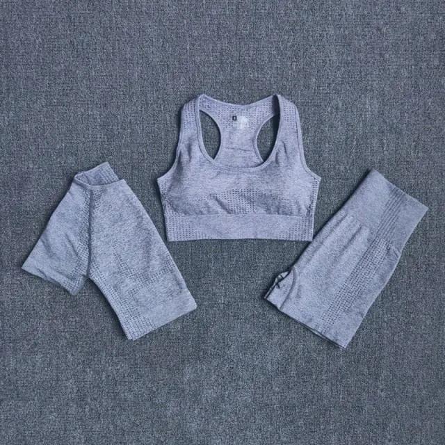 2/3/5PCS Seamless Women Yoga Set Workout Sportswear Gym Clothing Fitness Long Sleeve Crop Top High Waist Leggings Sports Suits by Vimost Shop