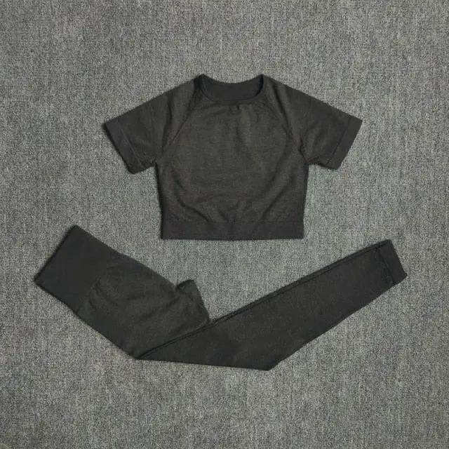 2/3/5PCS Seamless Women Yoga Set Workout Sportswear Gym Clothing Fitness Long Sleeve Crop Top High Waist Leggings Sports Suits by Vimost Shop