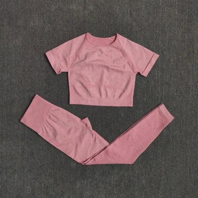 2/3/5PCS Seamless Women Yoga Set Workout Sportswear Gym Clothing Fitness Long Sleeve Crop Top High Waist Leggings Sports Suits by Vimost Shop