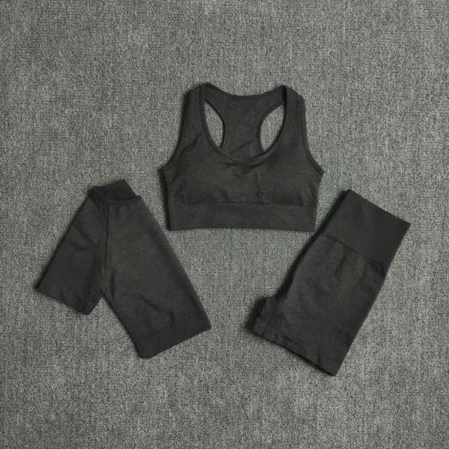 2/3/5PCS Seamless Women Yoga Set Workout Sportswear Gym Clothing Fitness Long Sleeve Crop Top High Waist Leggings Sports Suits by Vimost Shop
