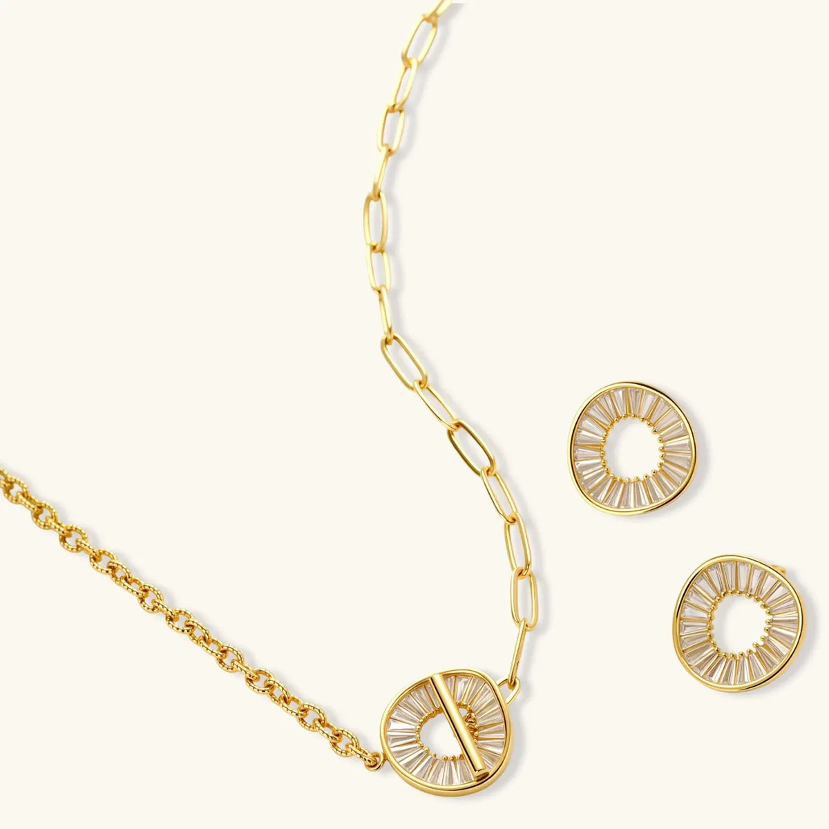 Radiant Circle Jewelry Set by Equanimity Essence.