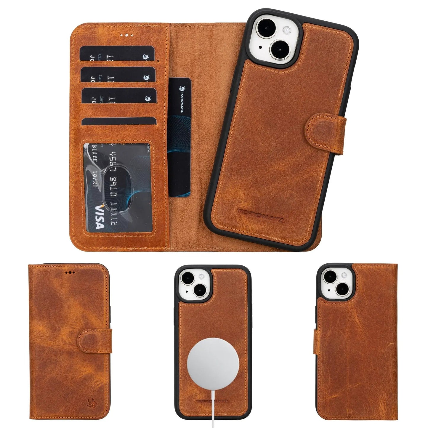 Casper iPhone 14 Series Detachable Leather Wallet Case by TORONATA