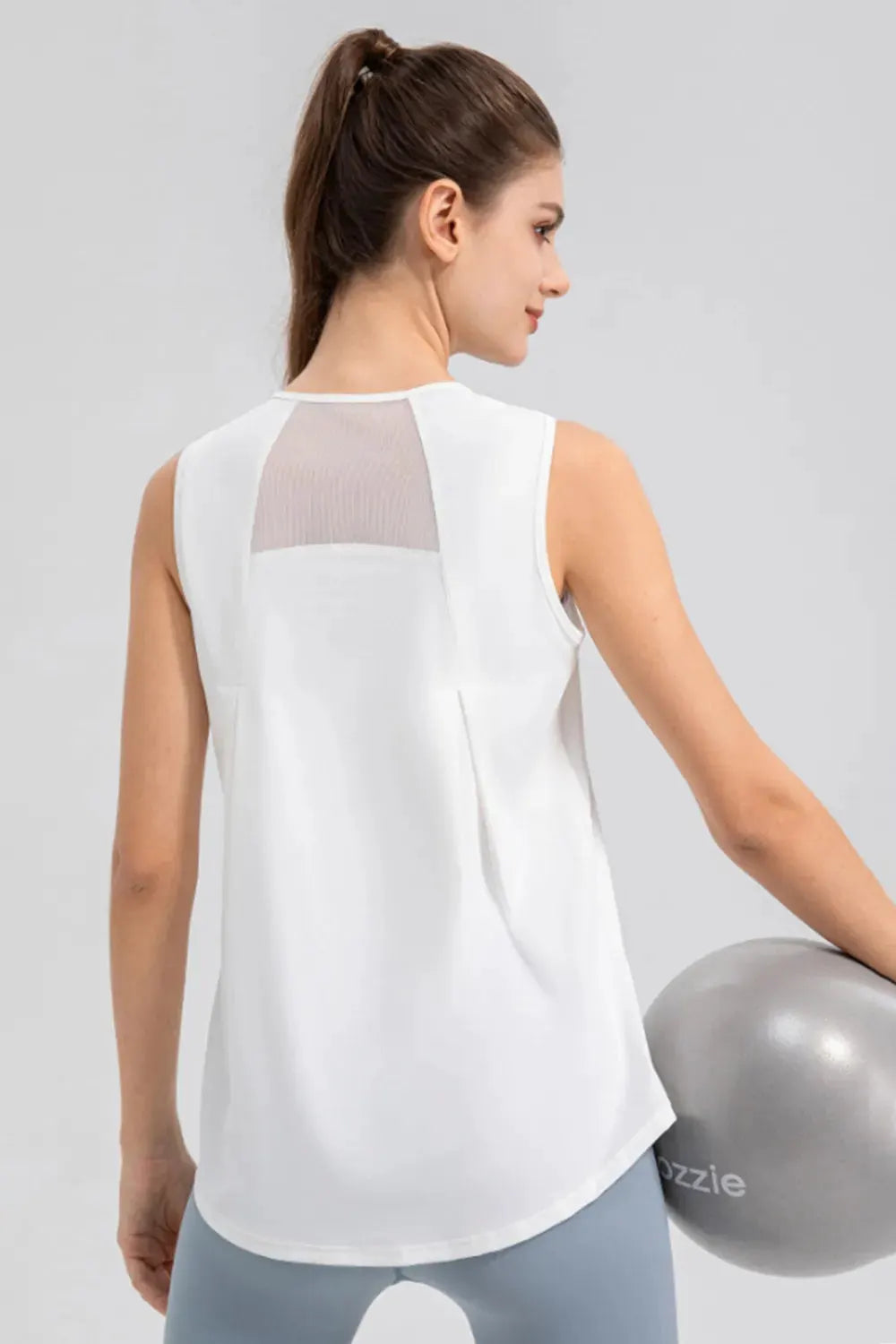 Round Neck Wide strap Active Tank by Partner Label
