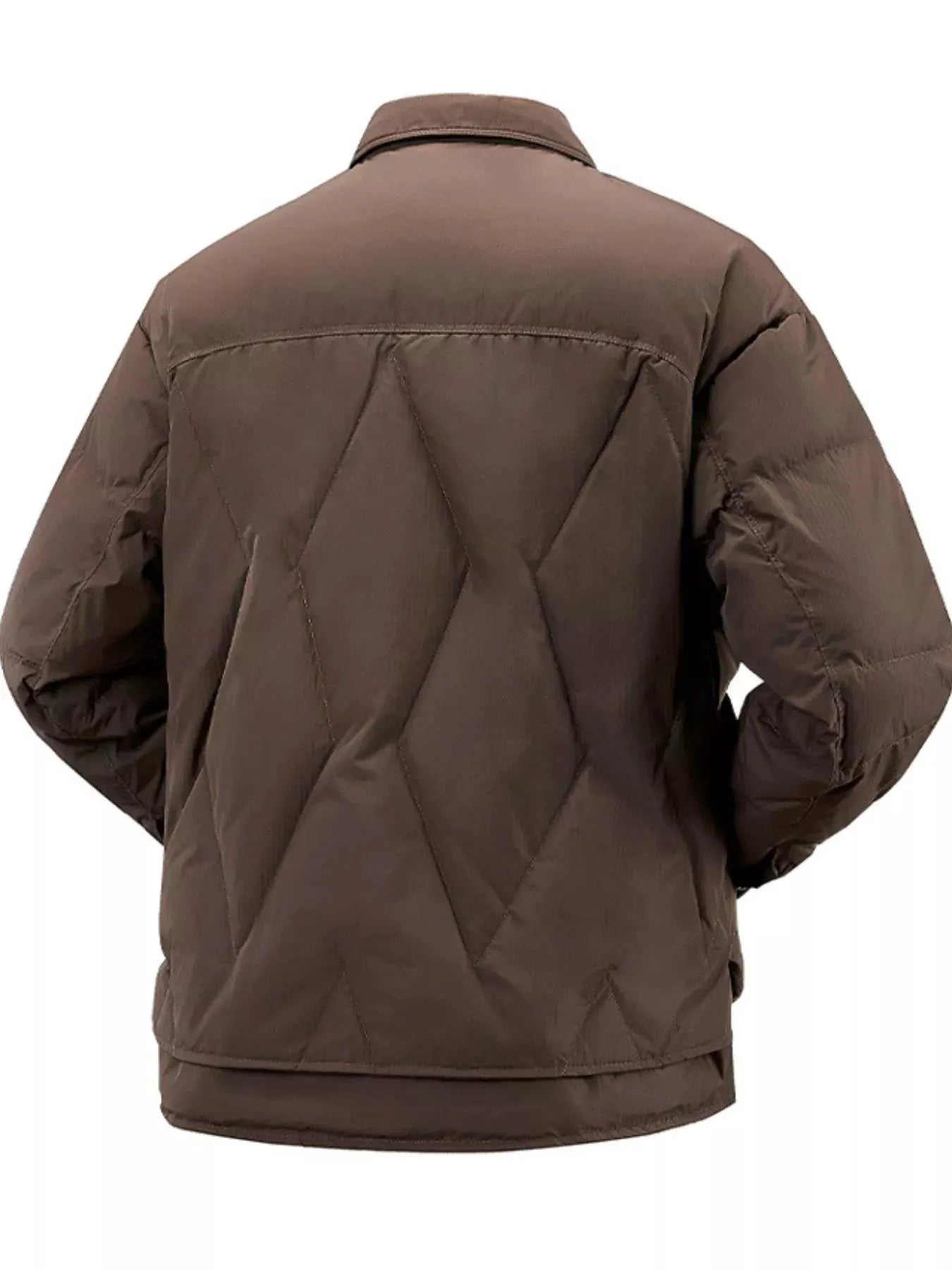Men's Plus Size Snap Down Puffer Jacket by Partner Label