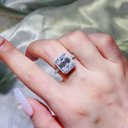 5 Carat Moissanite 925 Sterling Silver Ring by Partner Label