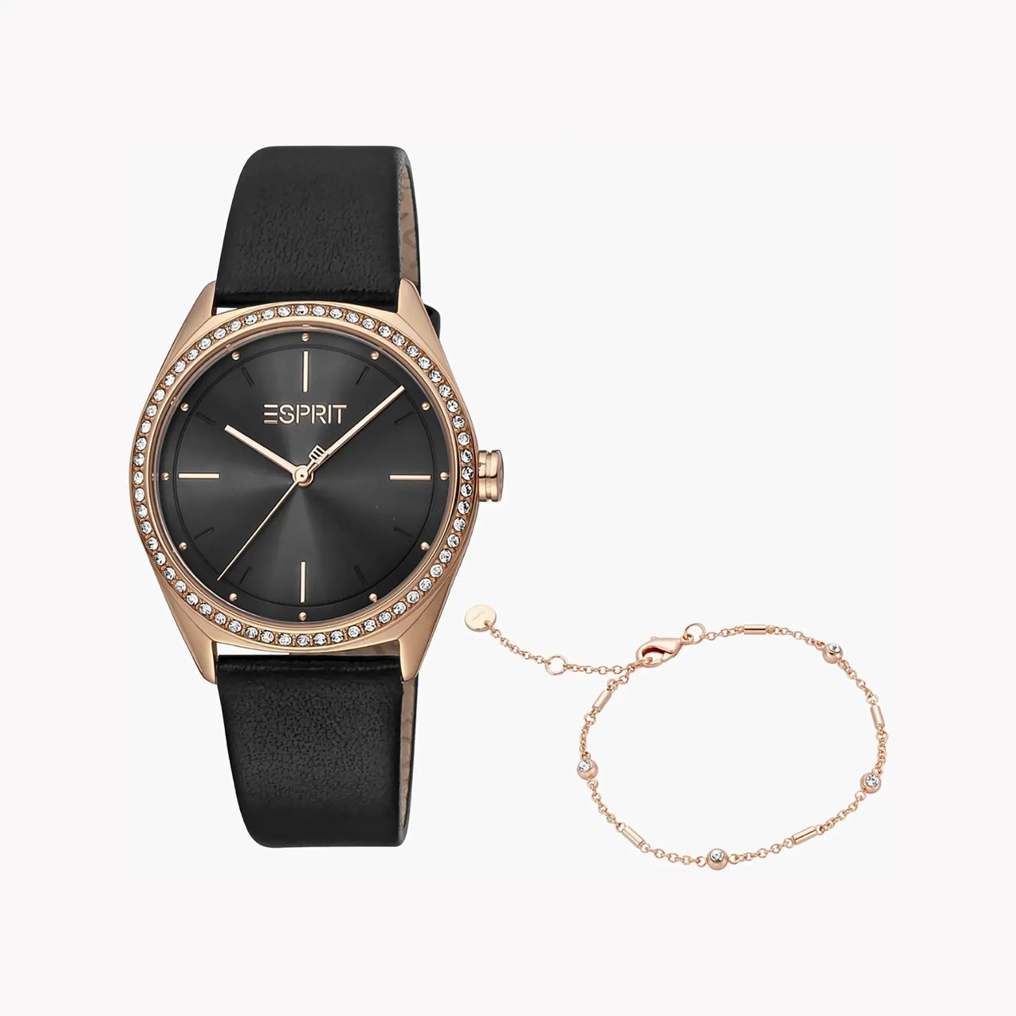 Esprit Women's Black Leather Watch, Black Dial | Es1l234m0035 by ESPRIT