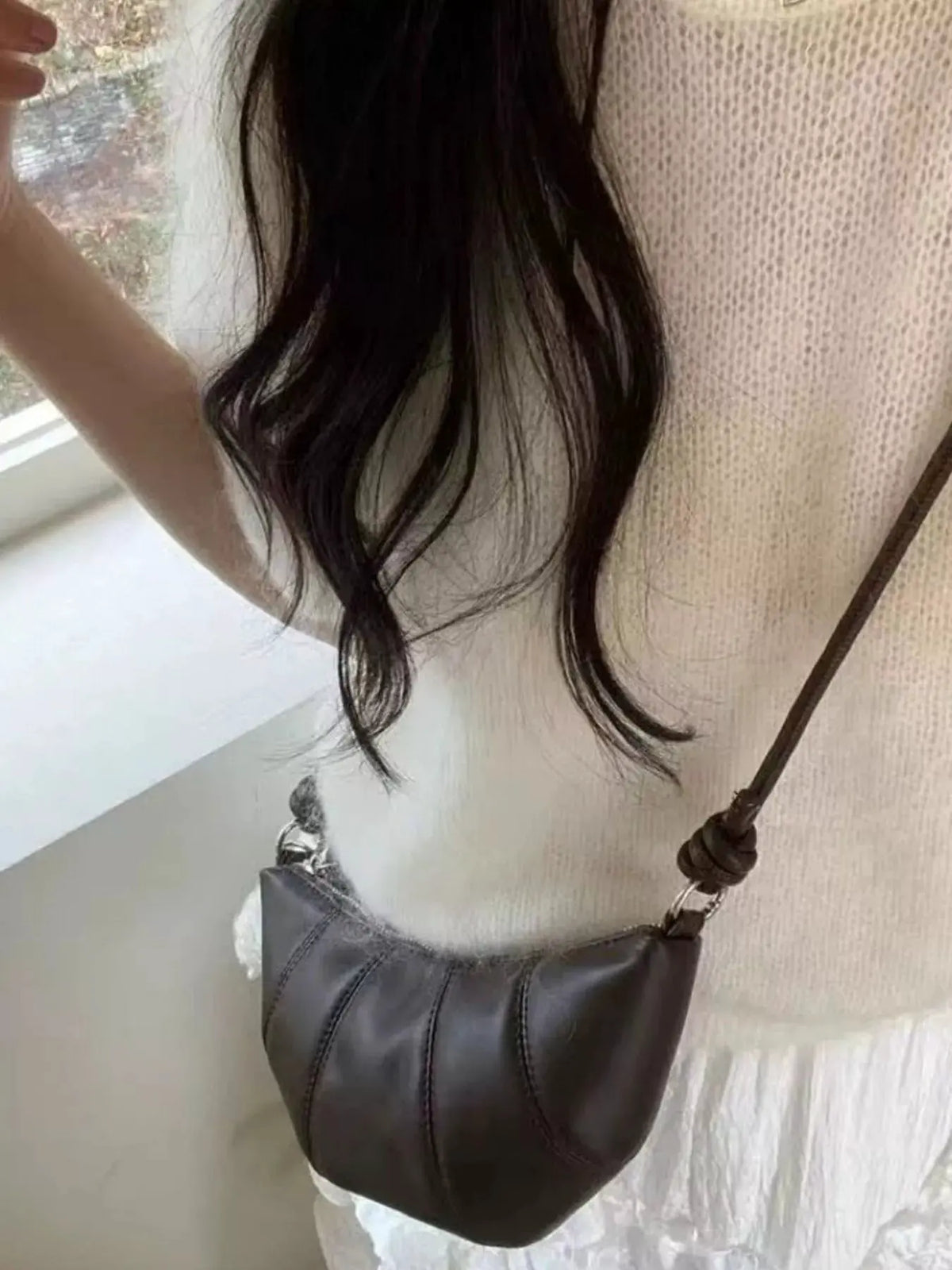 Croissant Shaped Crossbody Bag by Partner Label