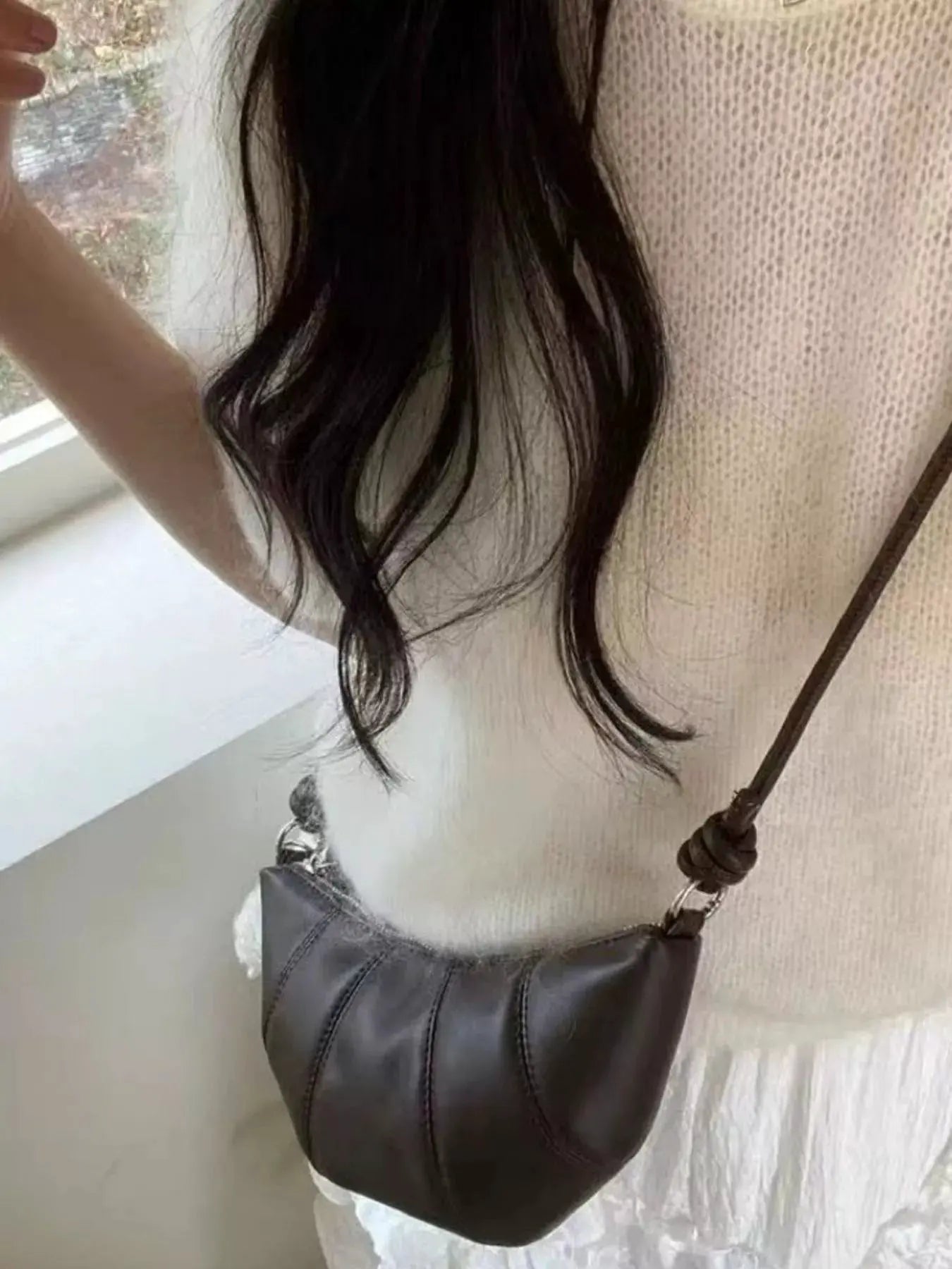 Croissant Shaped Crossbody Bag by Partner Label