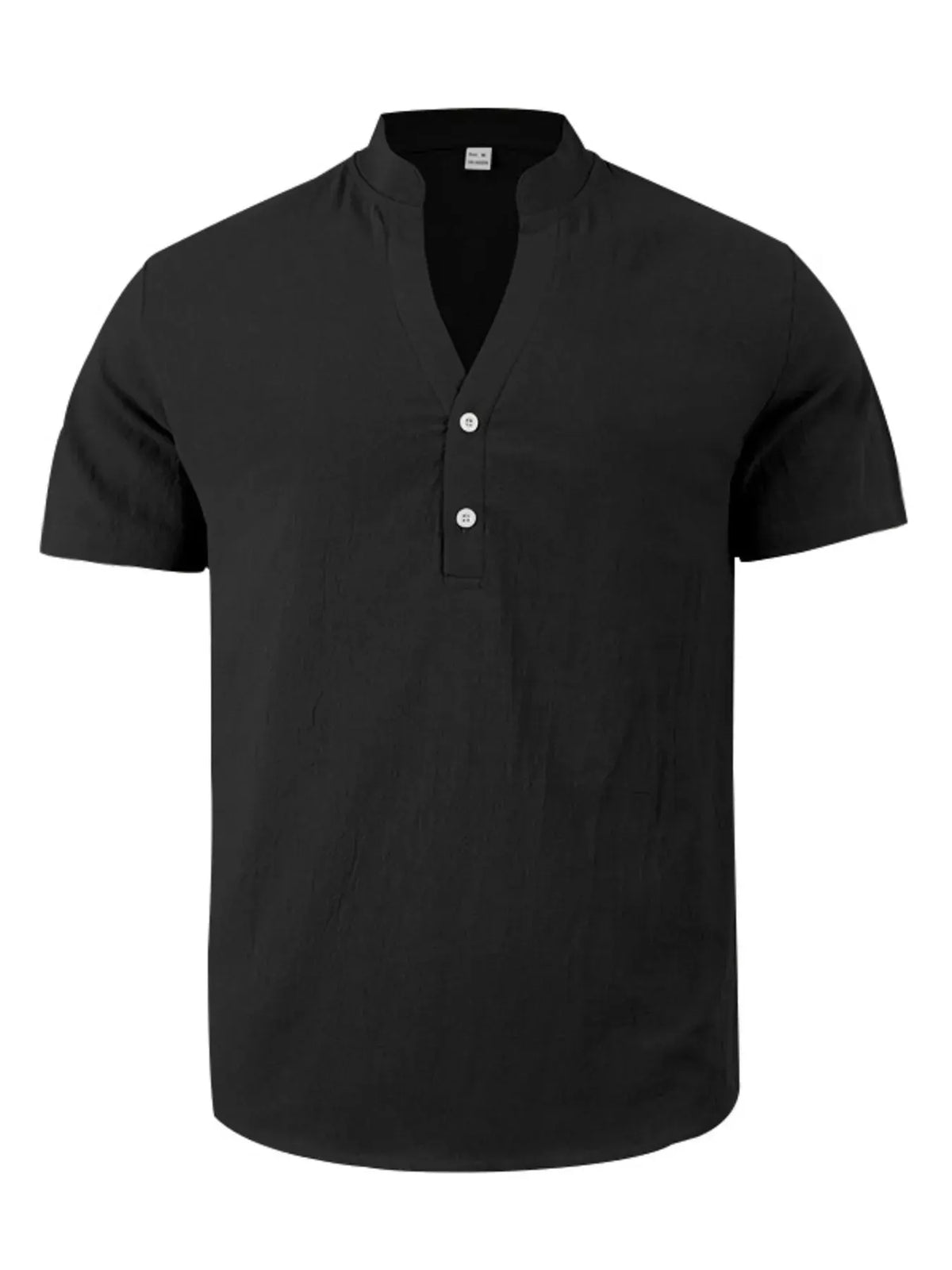 Men's Full Size Casual Linen Blend Short Sleeve Shirt Plus Size by Trendsi