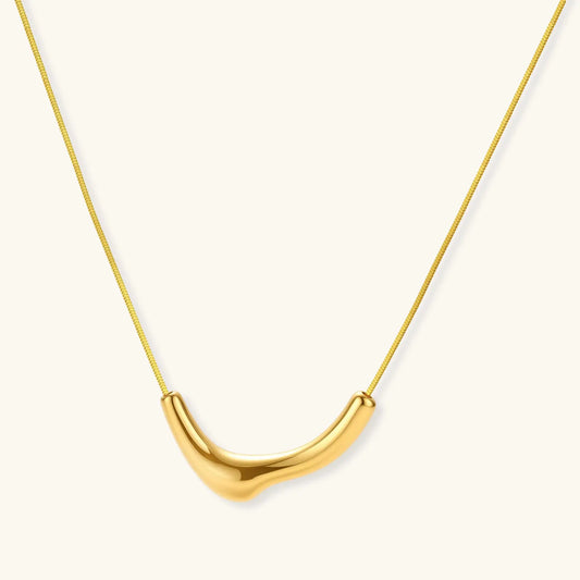 Curve Statement Necklace by Equanimity Essence.