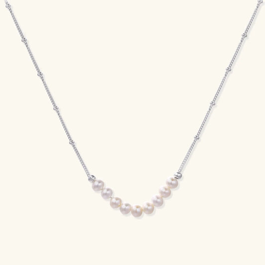 Luna Pearl Arc Necklace | Equanimity Essence by Equanimity Essence.