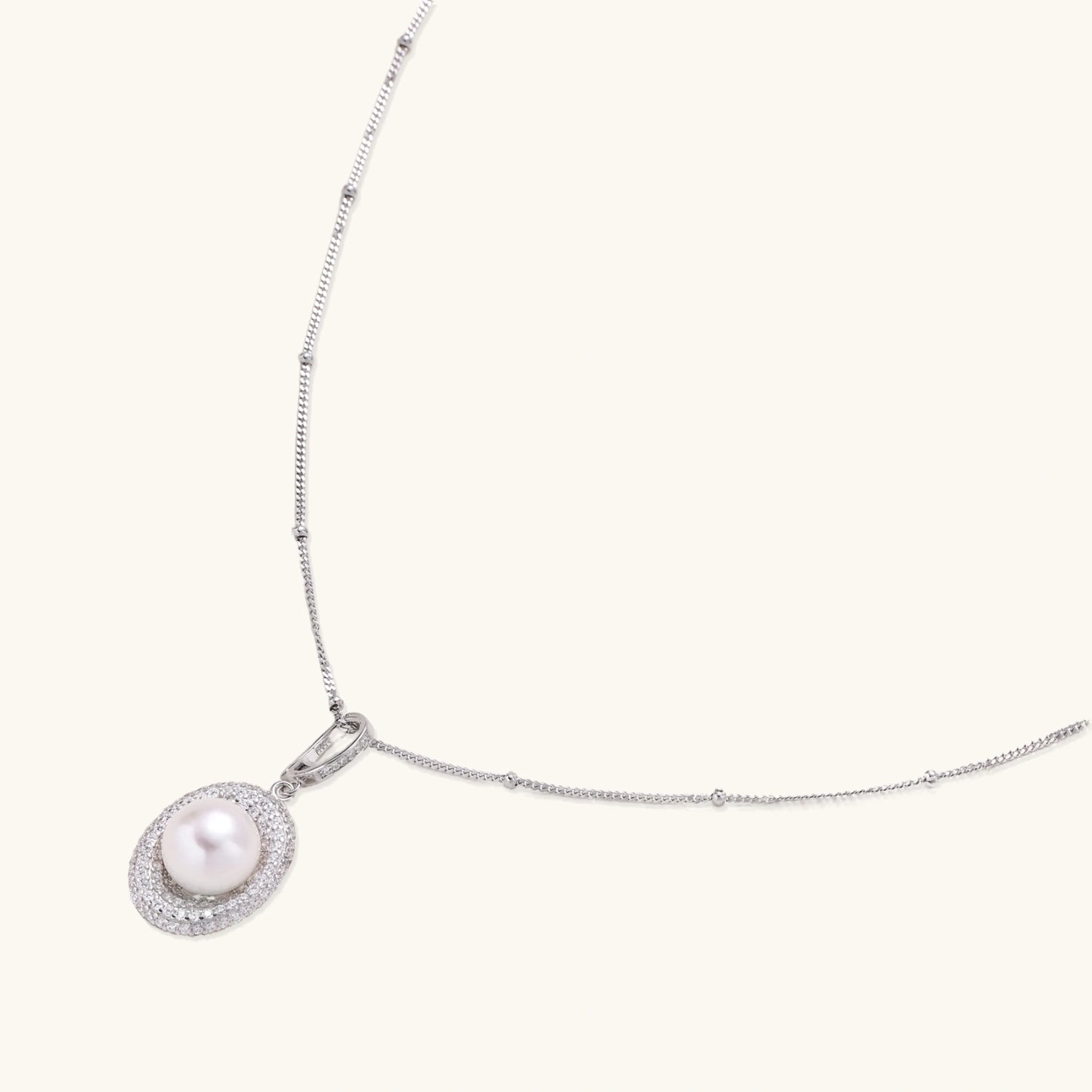 Pearl Halo Necklace by Equanimity Essence.