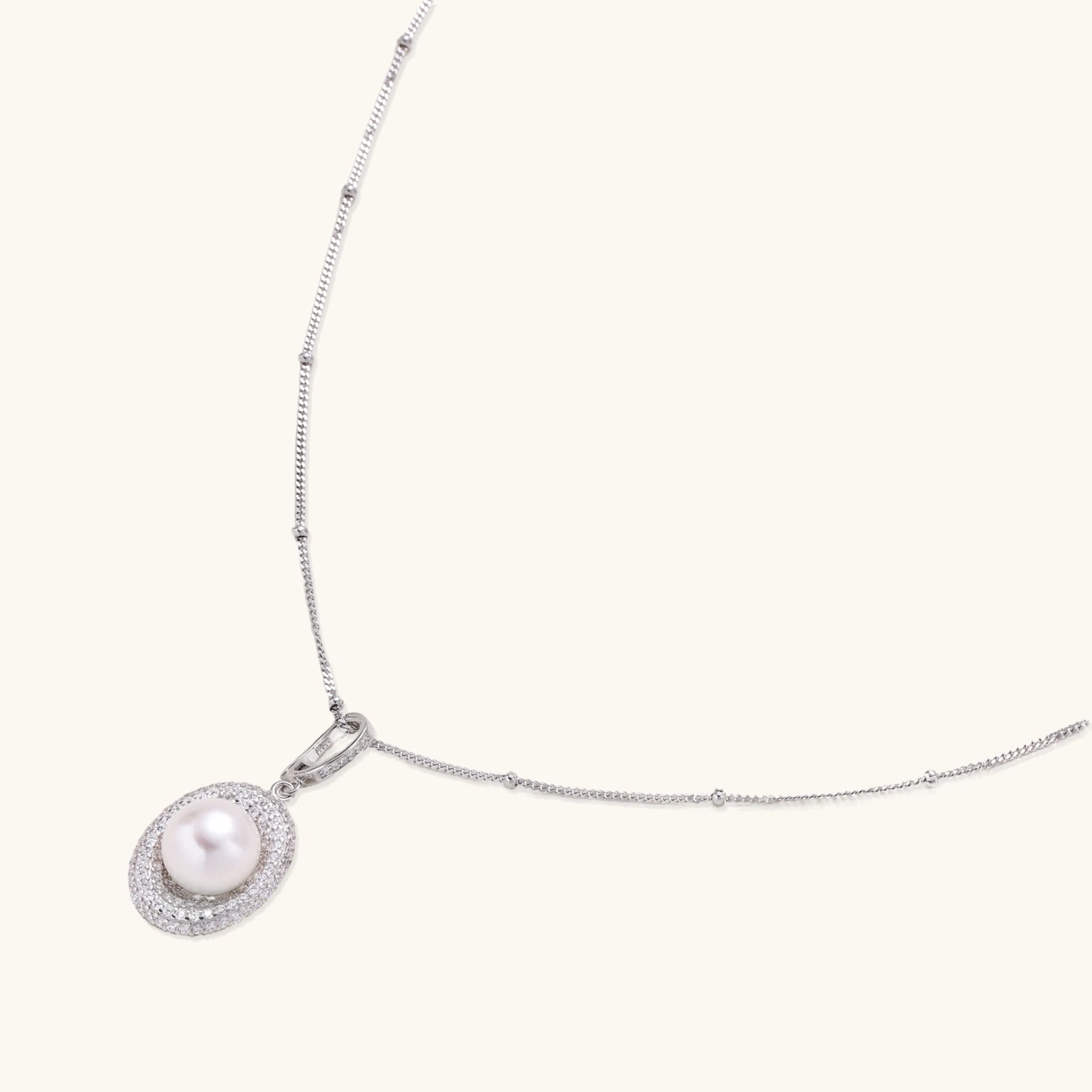 Pearl Halo Necklace by Equanimity Essence.